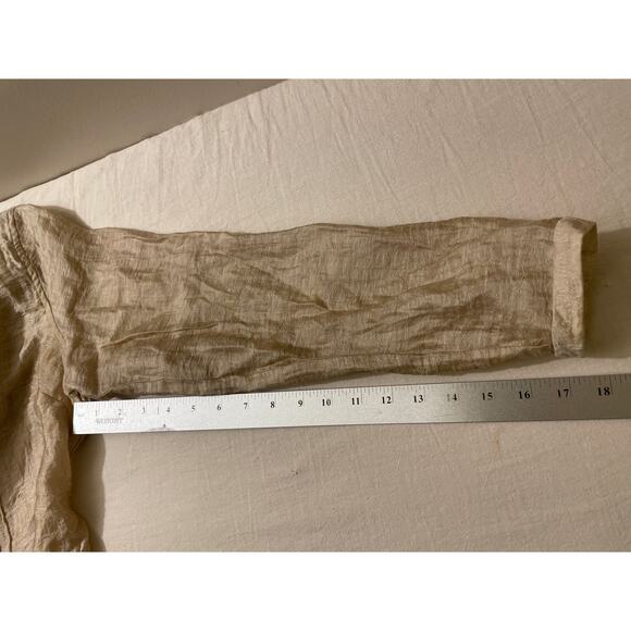 Coldwater Creek‎ Womens Size Large Tencel Pin Tuck Pleated Tunic Top Beige - Picture 7 of 8